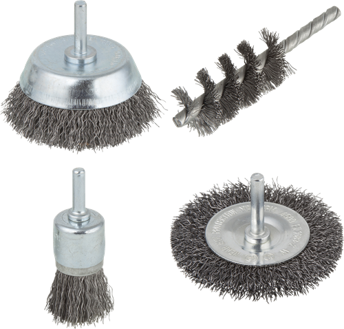 Wolfcraft Wolfcraft Staalborstelset met ronde schacht 4-delig 2133000