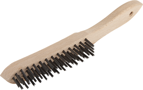 Wolfcraft handdraadborstel | staal | 4 rijen | 280mm | 1 stuk - 2722000