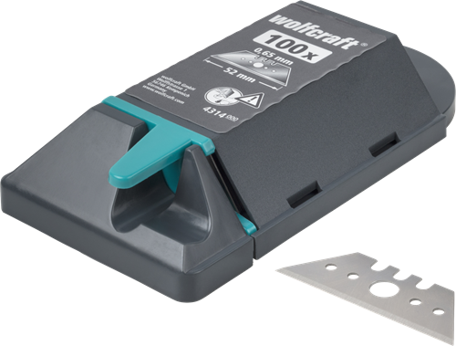 Wolfcraft professionele trapeziummessen | 0,65 x 52mm | 100 stuks - 4314000