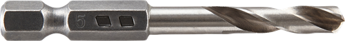 Wolfcraft spiraalboor | hss geslepen | 6-kant | ø5,0 x 59mm | 1 stuk - 7259000