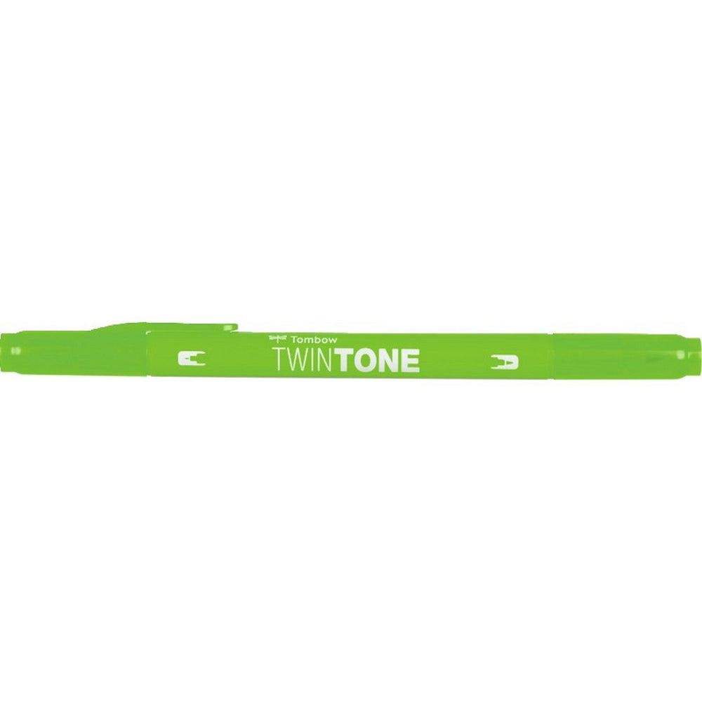 Tombow • twintone dual-tip brushpen yellow green