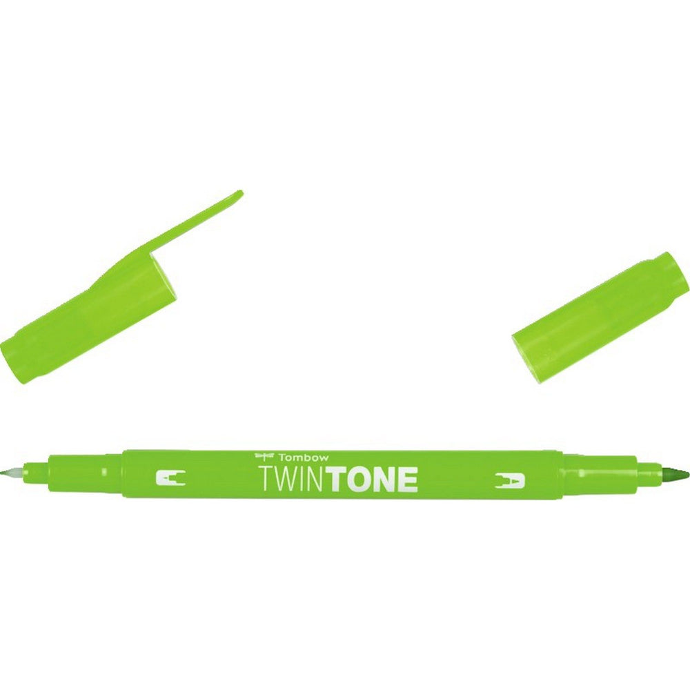 Tombow • twintone dual-tip brushpen yellow green