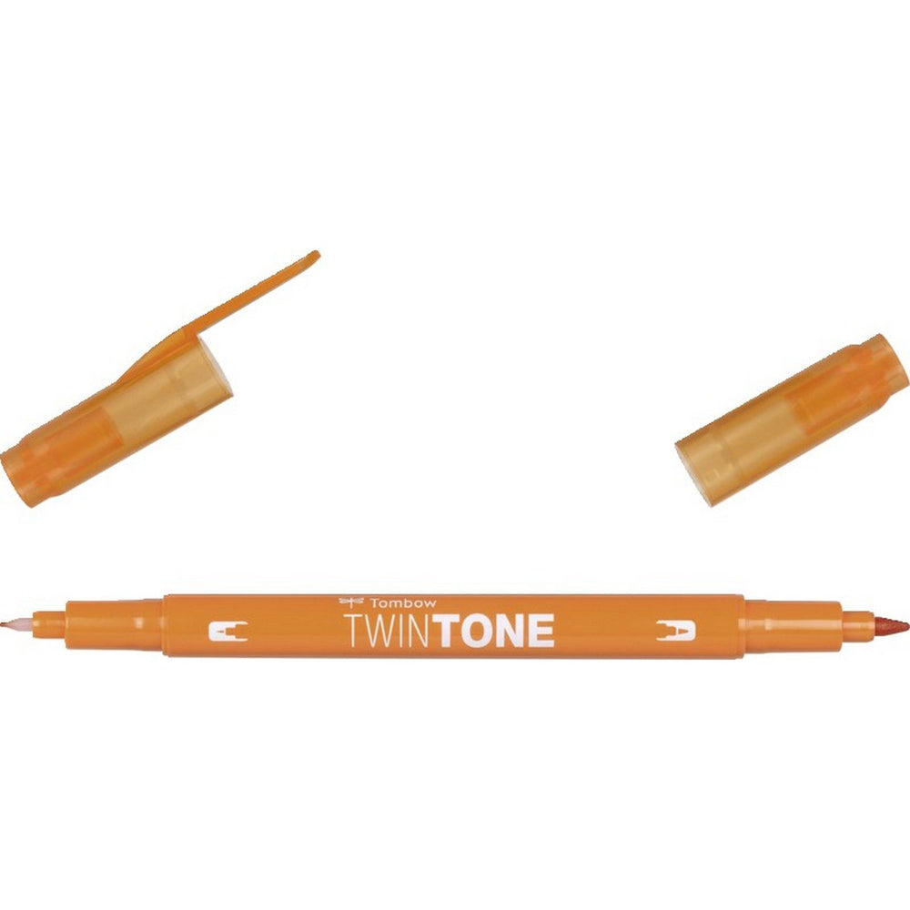 Tombow • twintone dual-tip brushpen orange