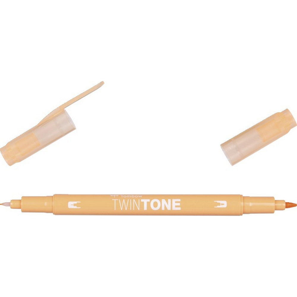 Tombow • twintone dual-tip brushpen honey orange