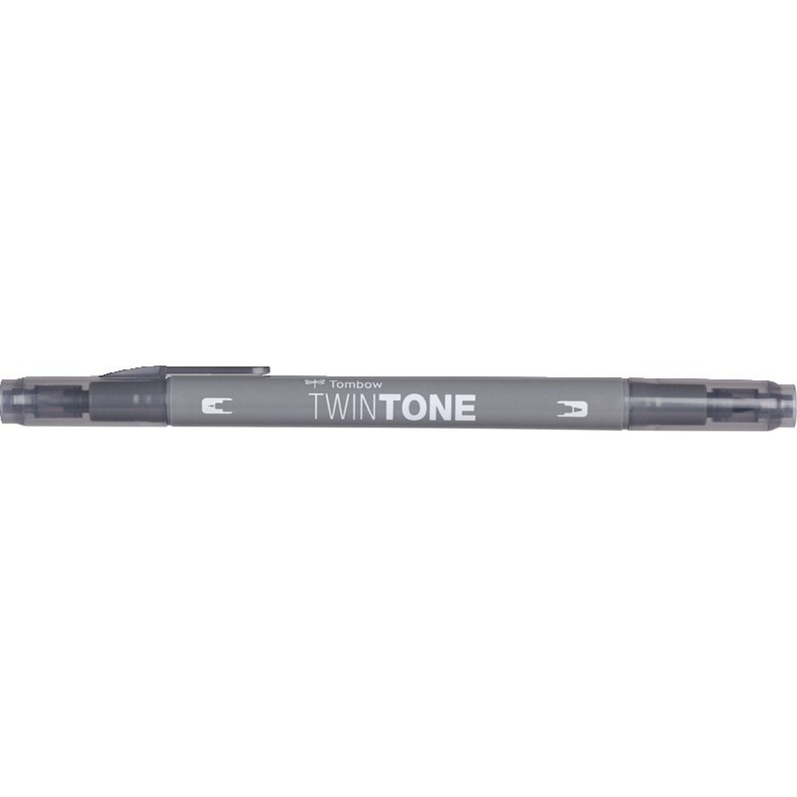 Tombow • twintone dual-tip brushpen grey