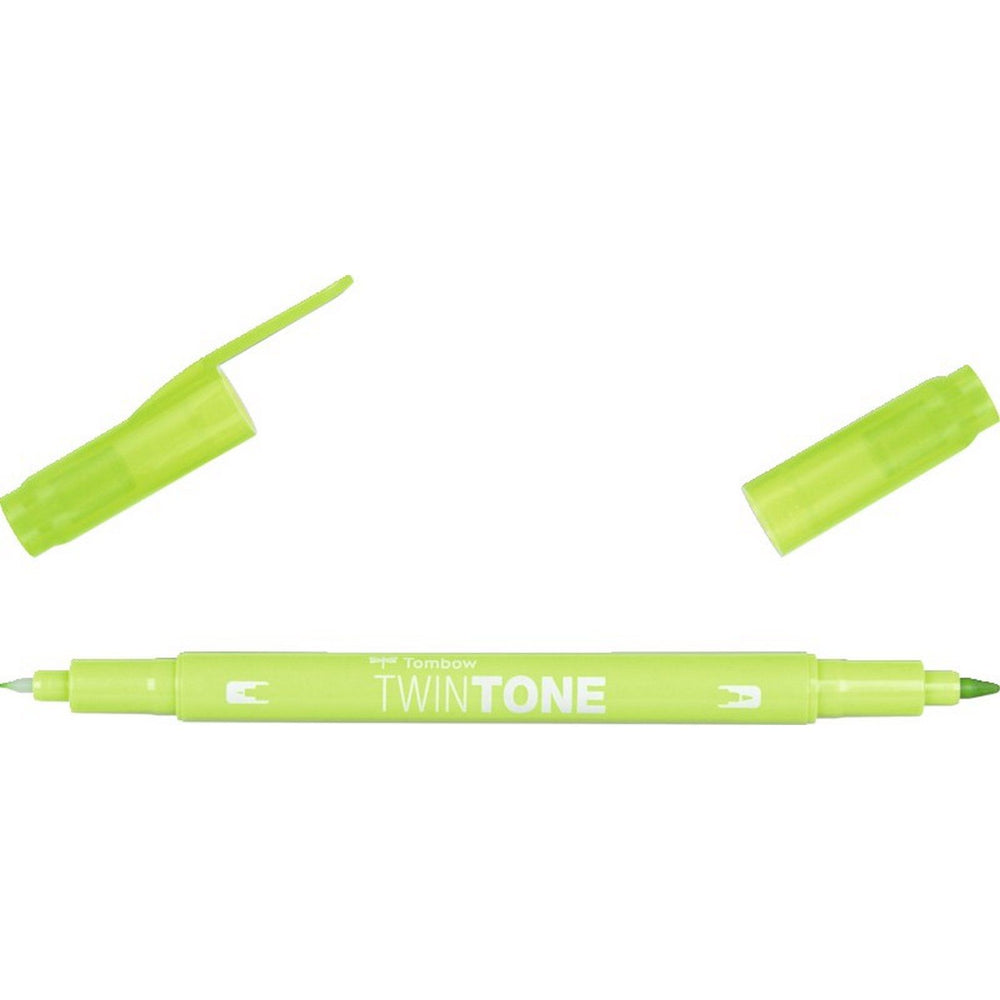 Tombow • twintone dual-tip brushpen lime green