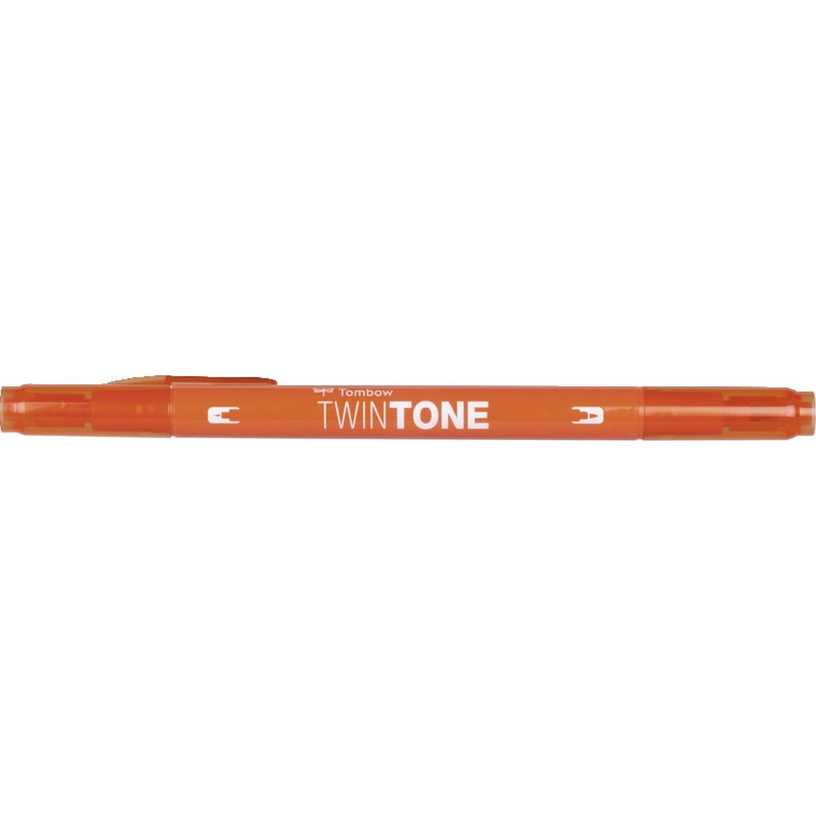 Tombow • twintone dual-tip brushpen carred orange