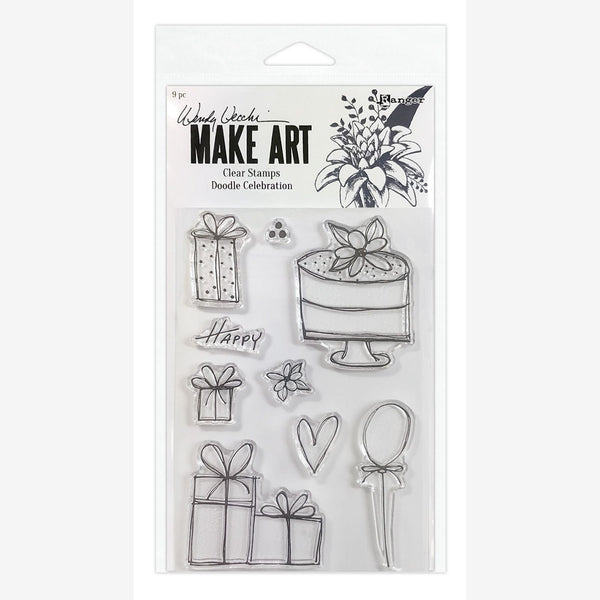 Ranger ink ranger • wendy vecchi make art clear stamp set doodle celebration