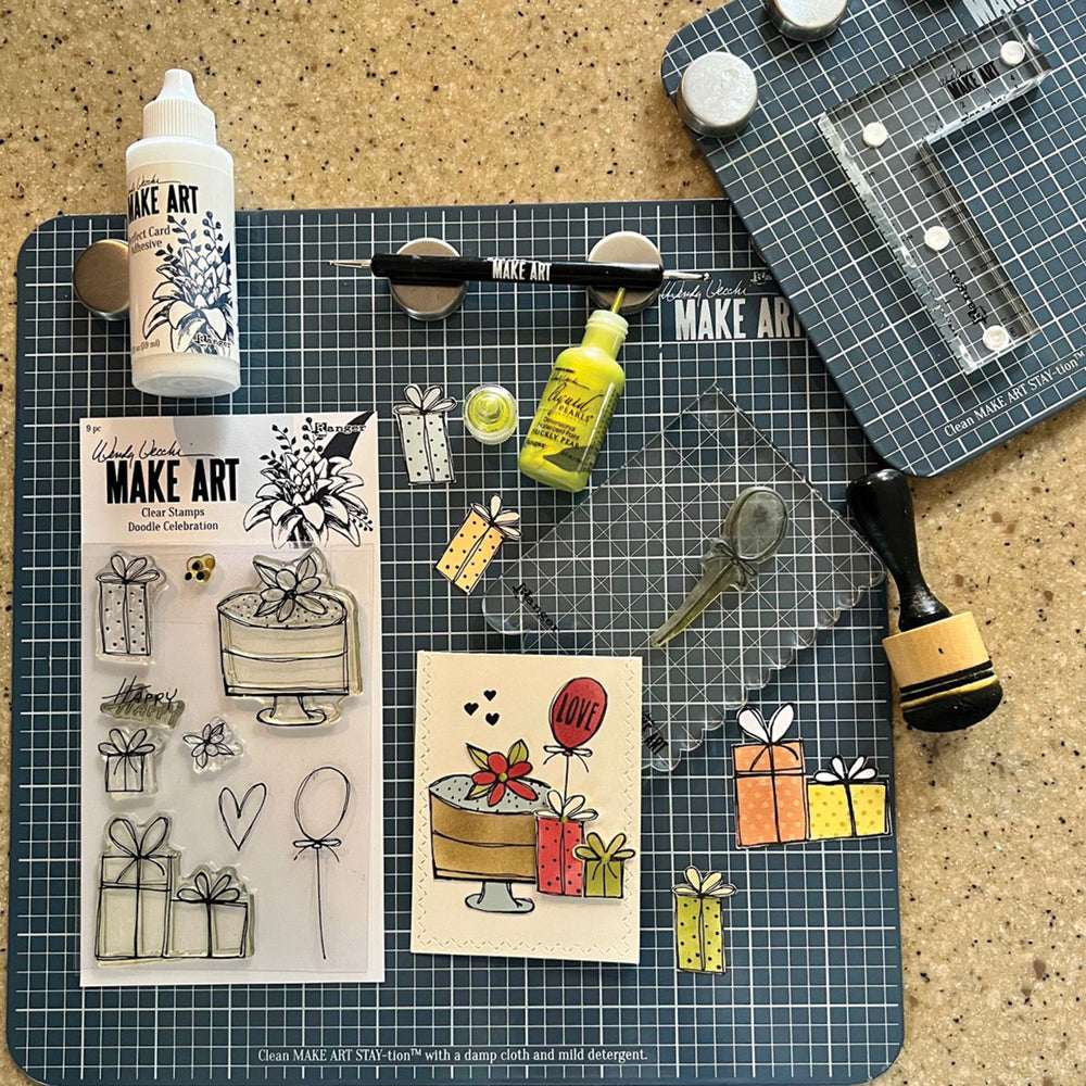 Ranger ink ranger • wendy vecchi make art clear stamp set doodle celebration