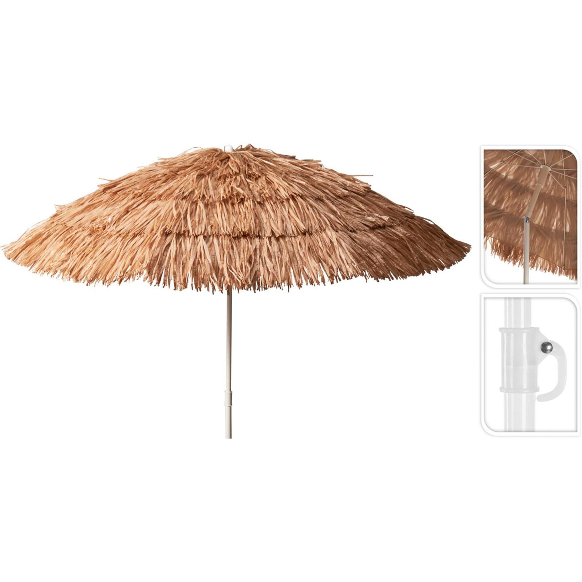 Pro beach parasol bruin raffia ã¸180cm