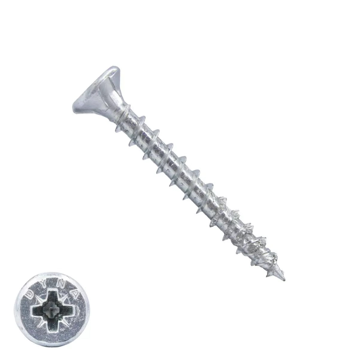 Dynaplus unischroef spaanplaatschroef vz (verzinkt) pk (platkop) pz2 4.0x40 | 500 stuks - 0280.01.25603