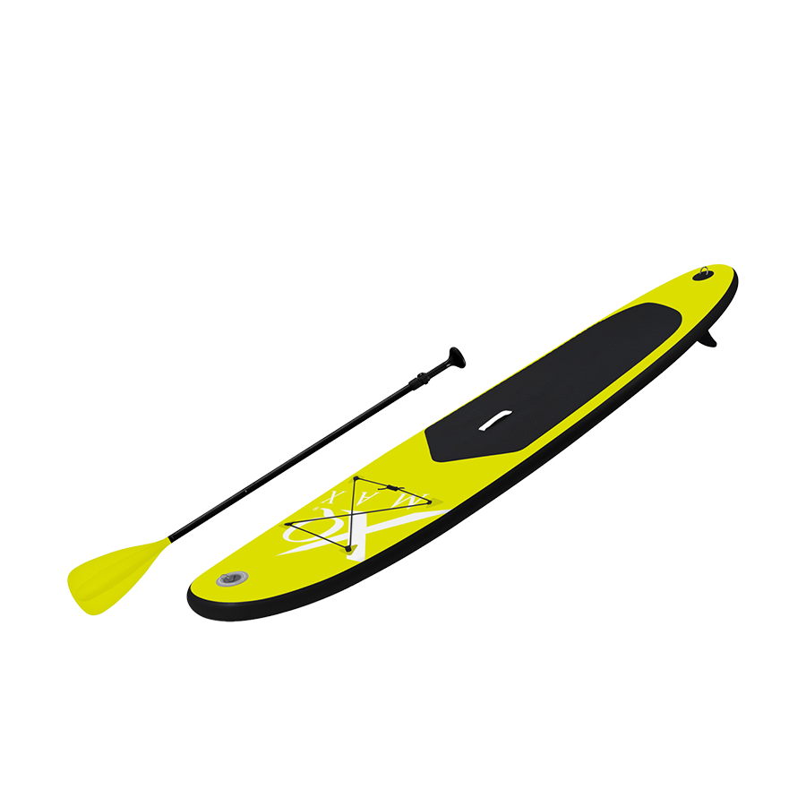 Xq max stand up paddleboard opblaasbaar 285 cm lime en zwart