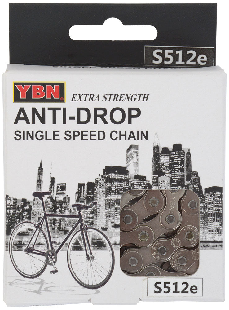 Ybn singlespeed e-bike chain s512e s2 136 links 1 2”x1 8”