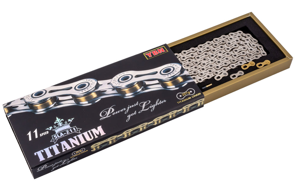 Ybn sla 211 s2 titanium 11-speed chain hollow pin