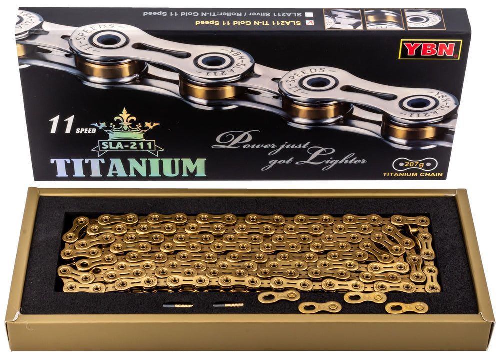 Ybn sla 211 titanium 11-speed chain hollow pin