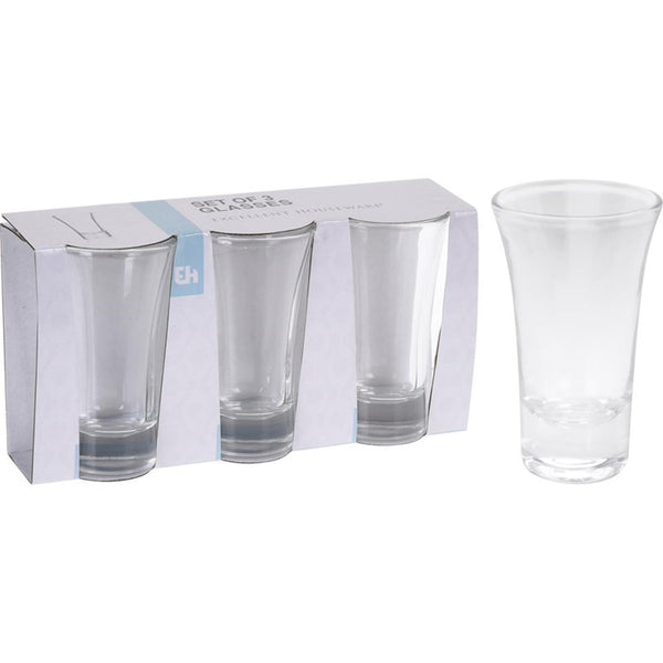 Excellent houseware borrelglazenset shotglaasjes 3-delig 80ml