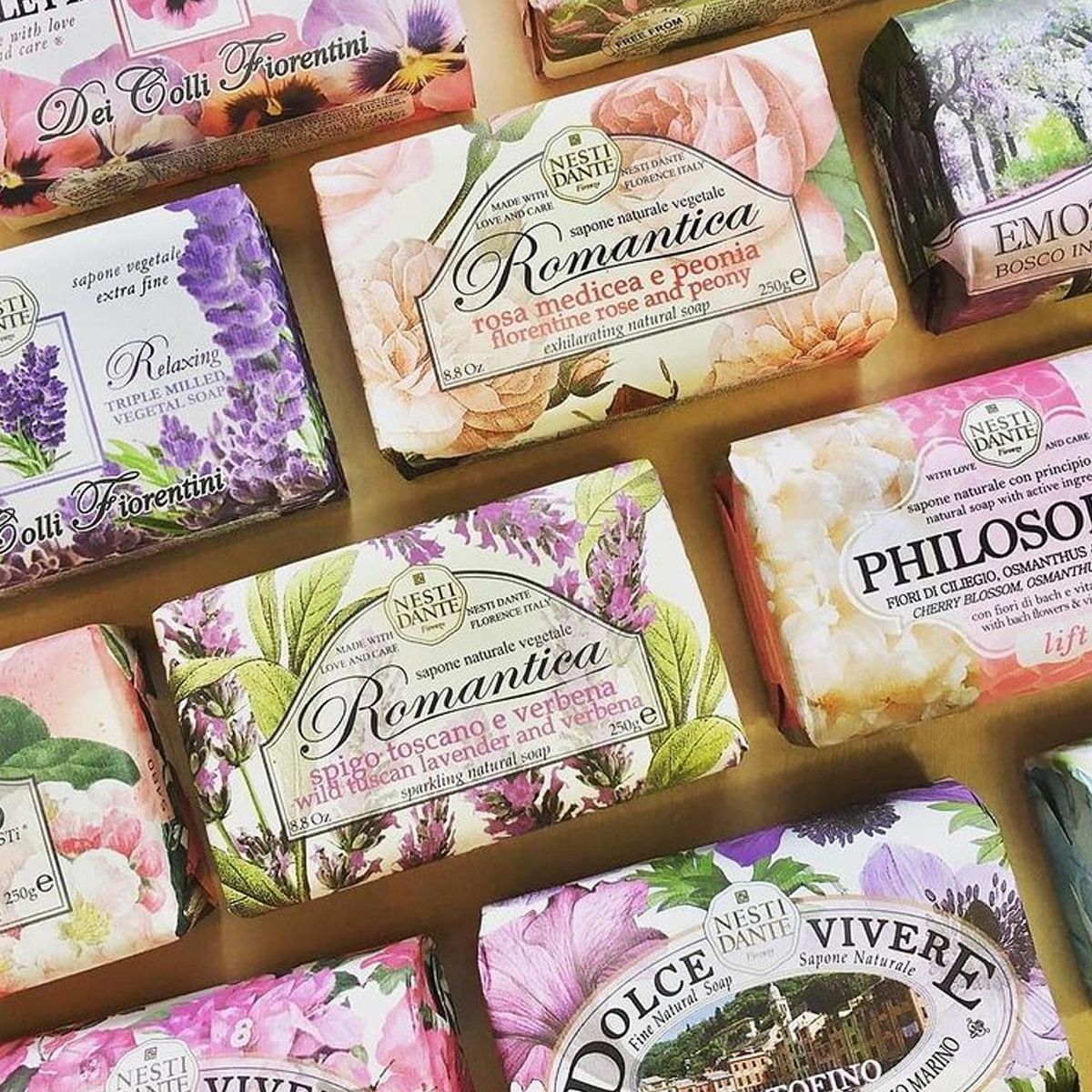 Nesti dante romantica wilde toscaanse lavendel verbena zeep 250gr.