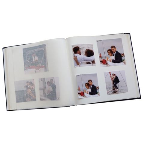 Zep Fotoalbum OB313130 ​​Katoen Con Velina Blauw met 30 vellen 31x31 cm
