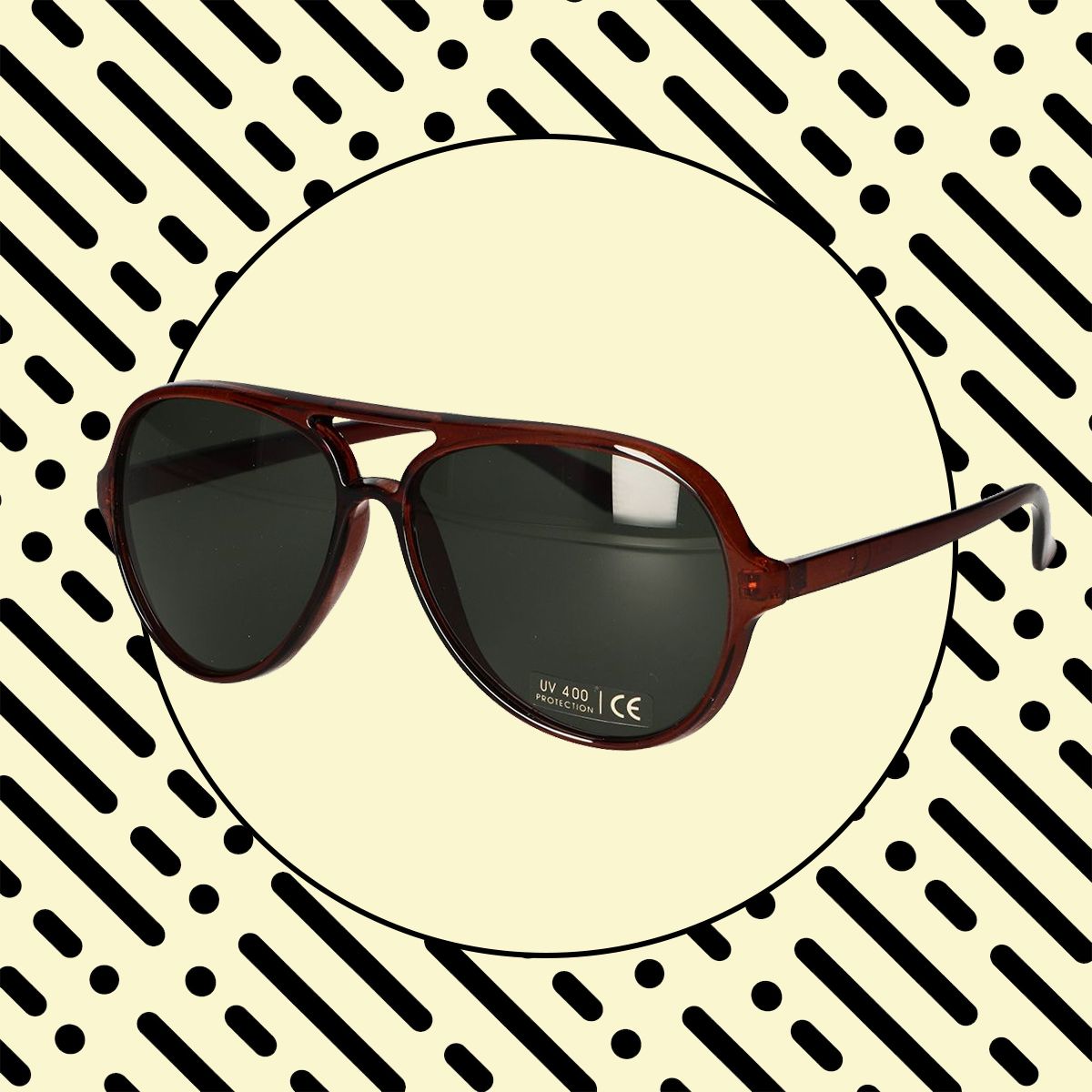 Spectrum zonnebril vintage piloot bruin dames