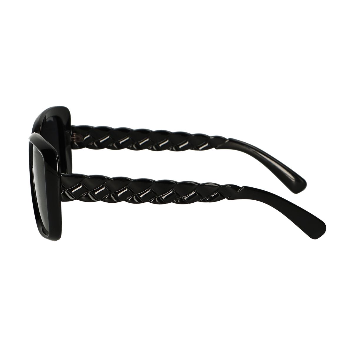 Spectrum zonnebril zwart gevlochten dames