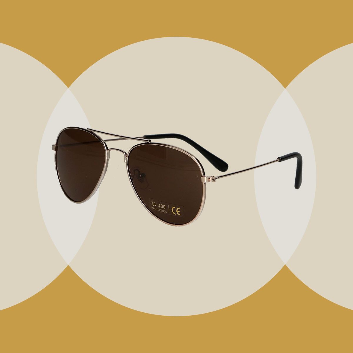 Spectrum zonnebril piloot goud bruin heren