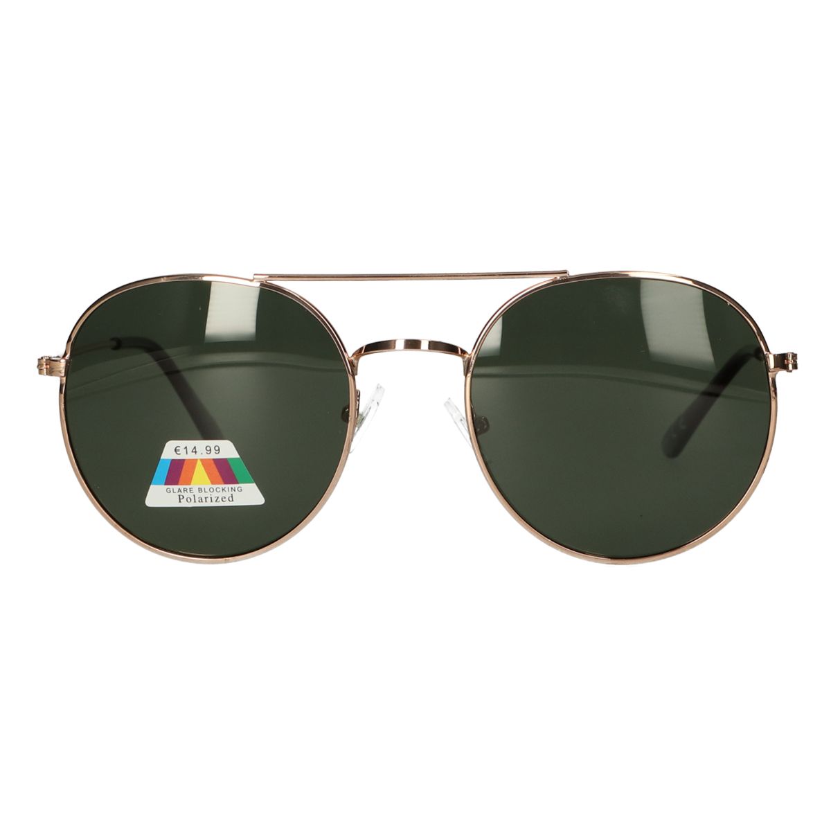 Spectrum polarized zonnebril piloot groen glas unisex