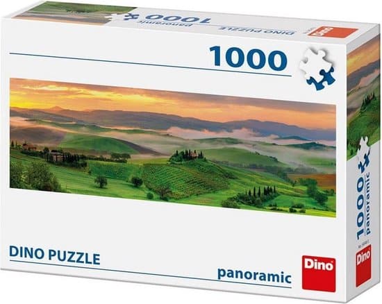 Dinotoys dino puzzel - panorama zonsopkomst toscane - 1000 stukjes