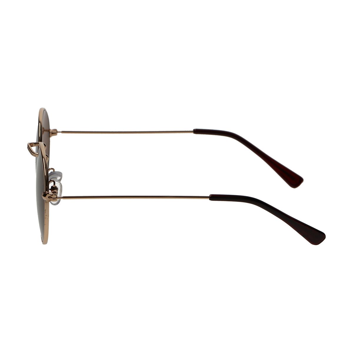 Spectrum plat zonnebril ovaal goud metaal bruin unisex