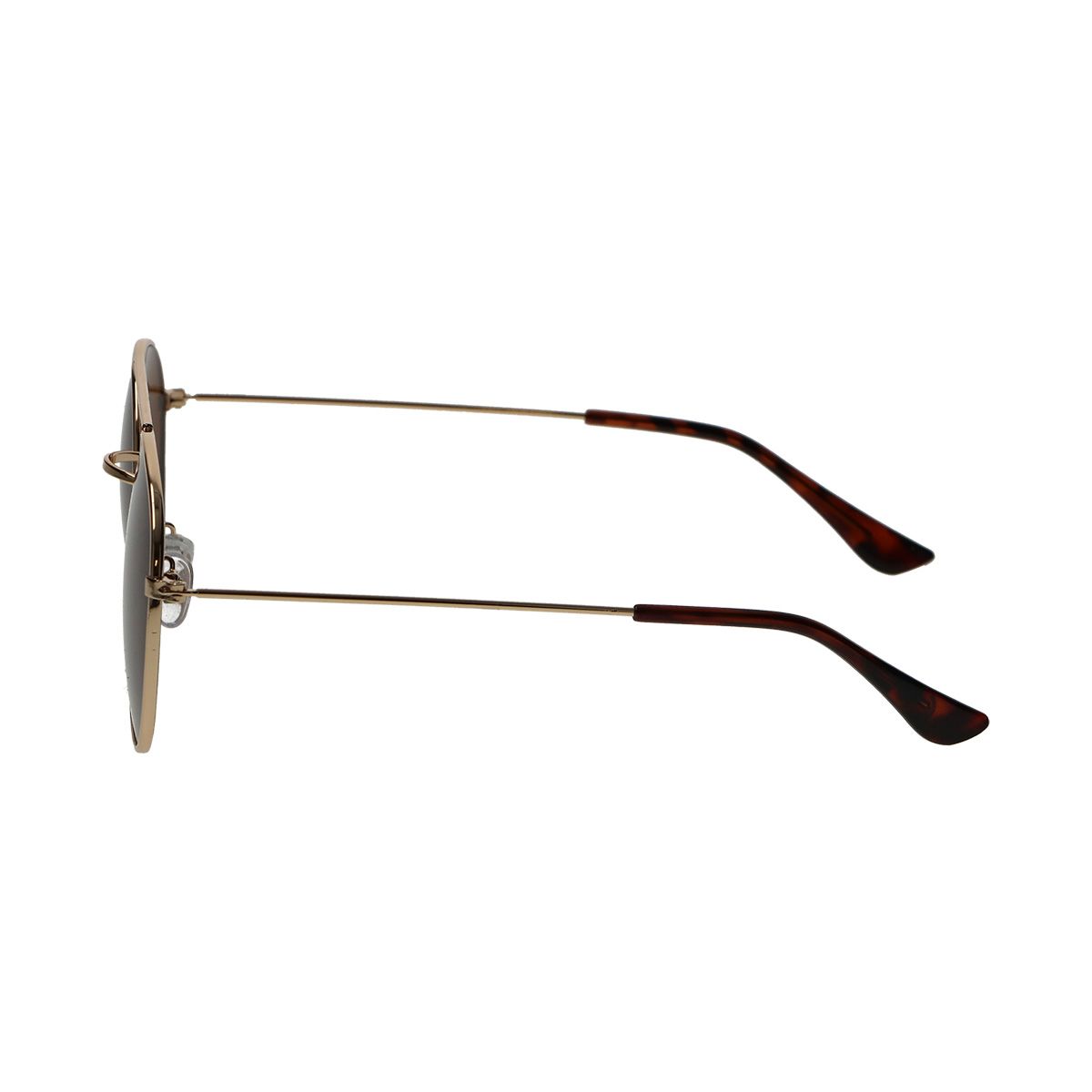 Spectrum ronde zonnebril goud metaal bruin unisex