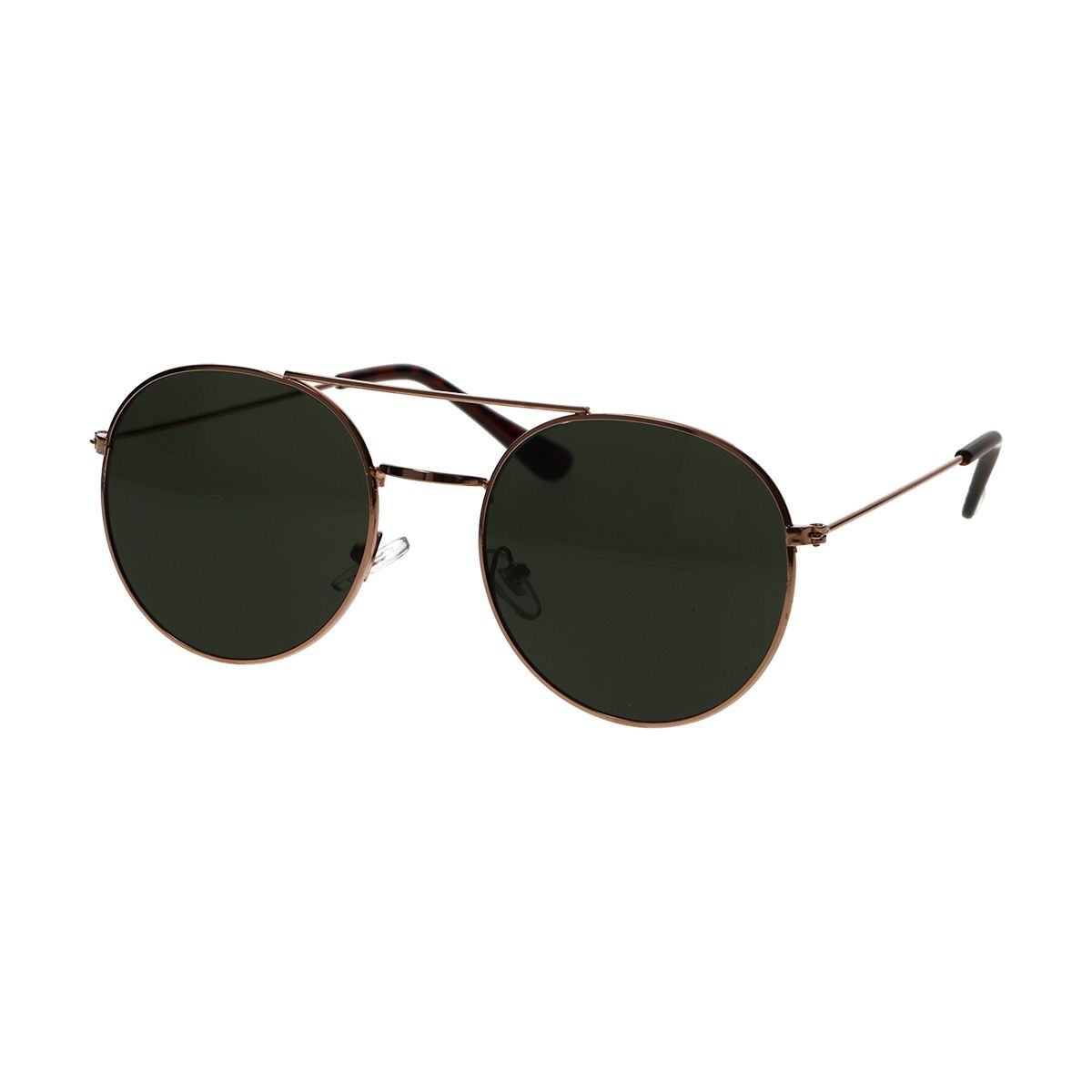 Spectrum ronde zonnebril rose metaal groen unisex