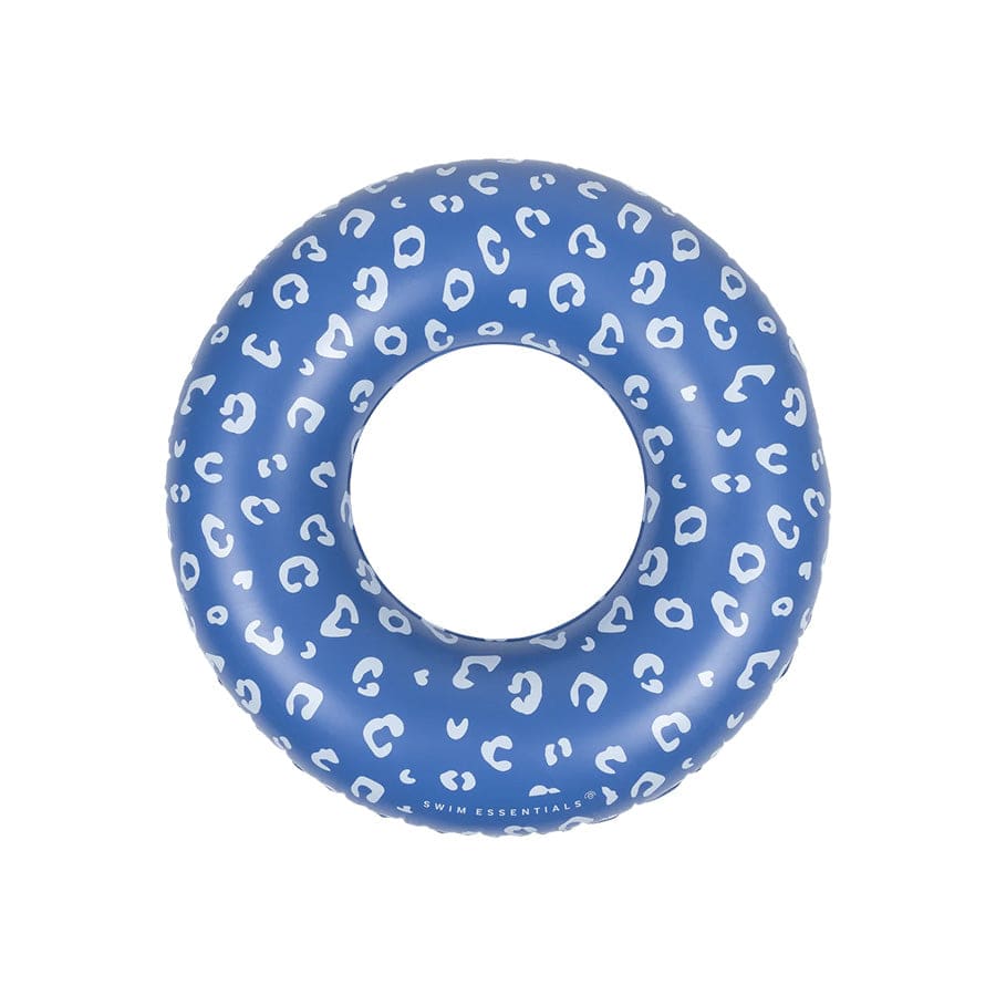 Luipaard | blauwe zwemband ø 90 cm