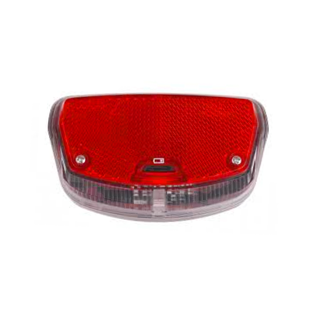 Slim LED-achterlicht. montage 80mm. incl. batterijen (hangverpakking).