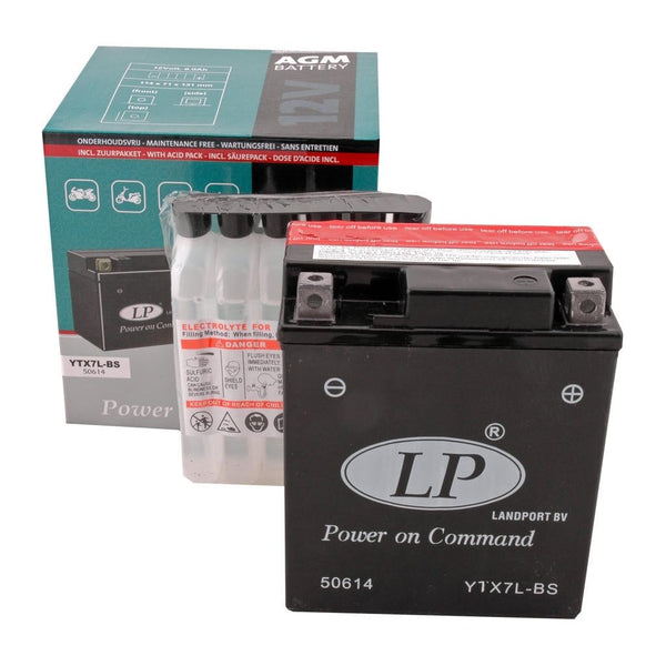 Batterie Landport CTX-7-LBS AGM avec pack acide (Suitable Fly, Primavera, Sprint)