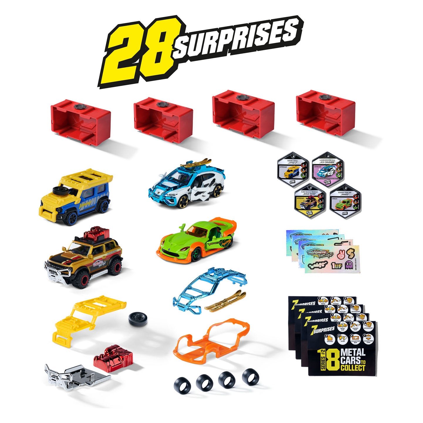 Majorette Tune Up's 2 auto's, 28 verrassingen