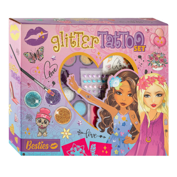 Besties Glitter Tattoo Set