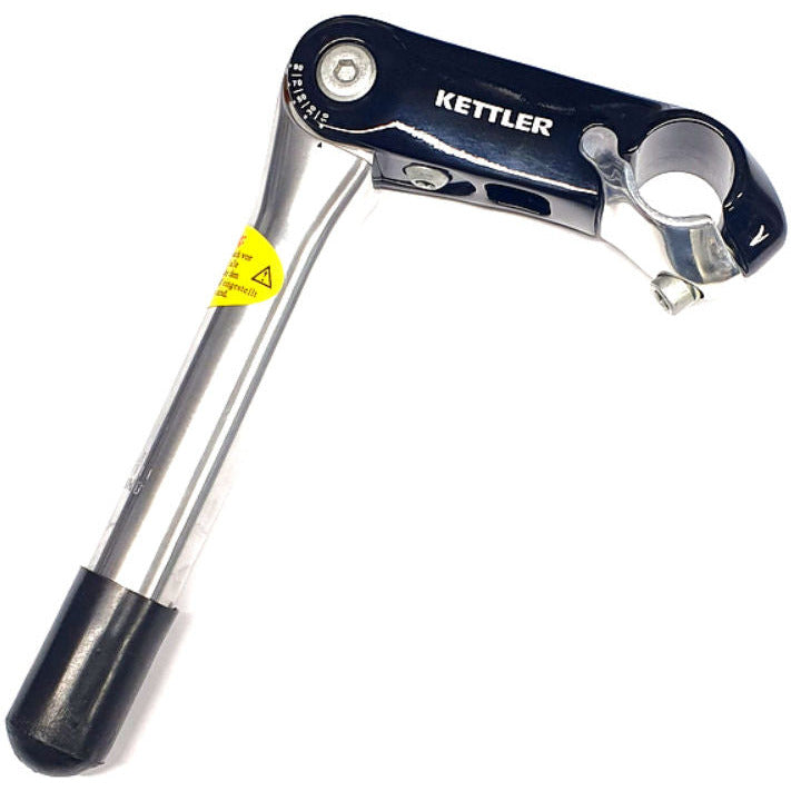 Potence Hl alu noir-argent réglable 25,4 90 25,4 180 mm