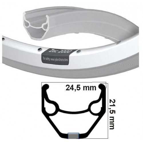 Ryde rim Zac 2000 silver 26 inch 36 hole 14g