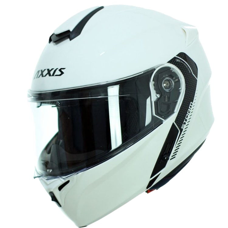 Axxis helm storm solide glans wit s