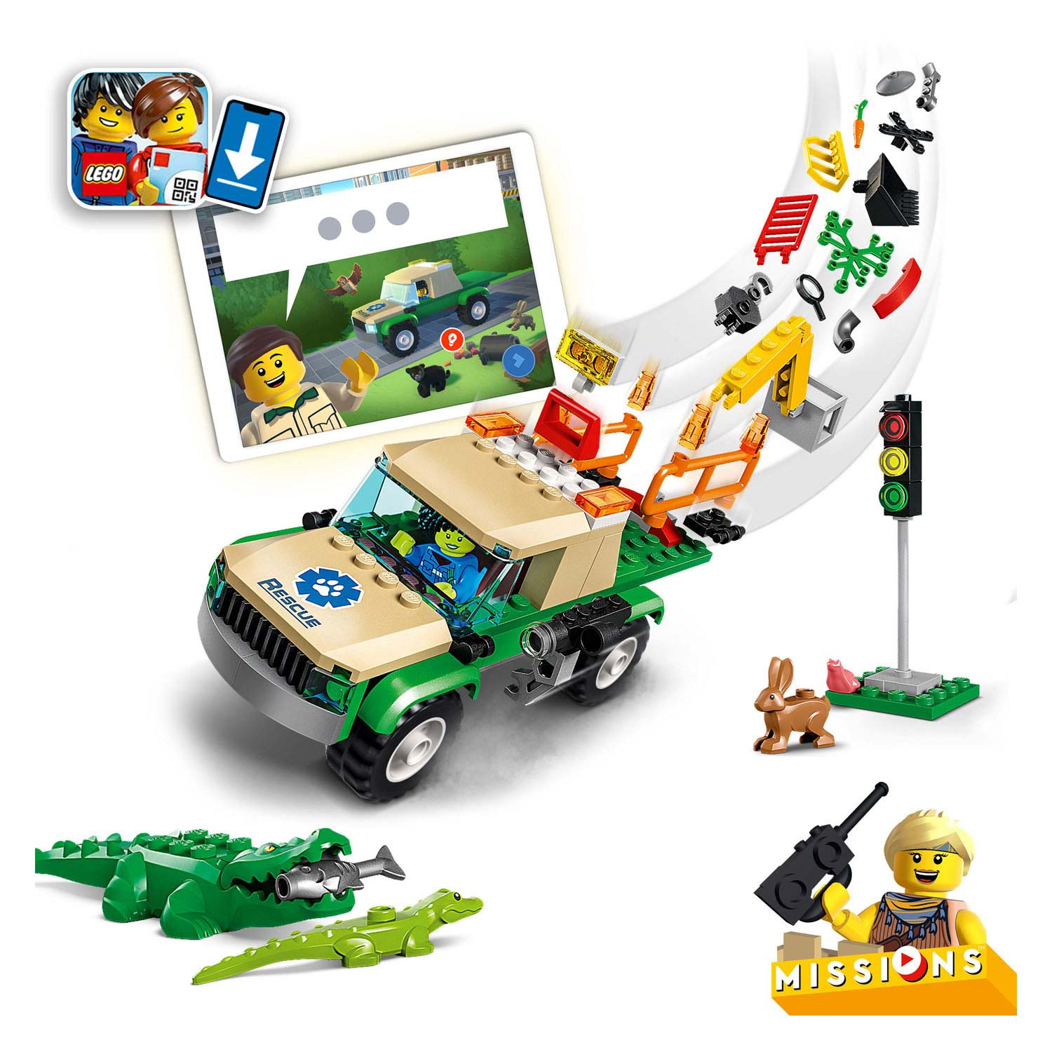 Lego city - wilde dieren reddingsmissies constructiespeelgoed (60353)
