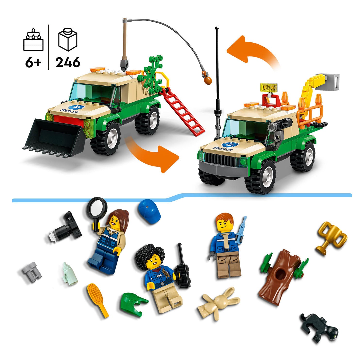 Lego city - wilde dieren reddingsmissies constructiespeelgoed (60353)