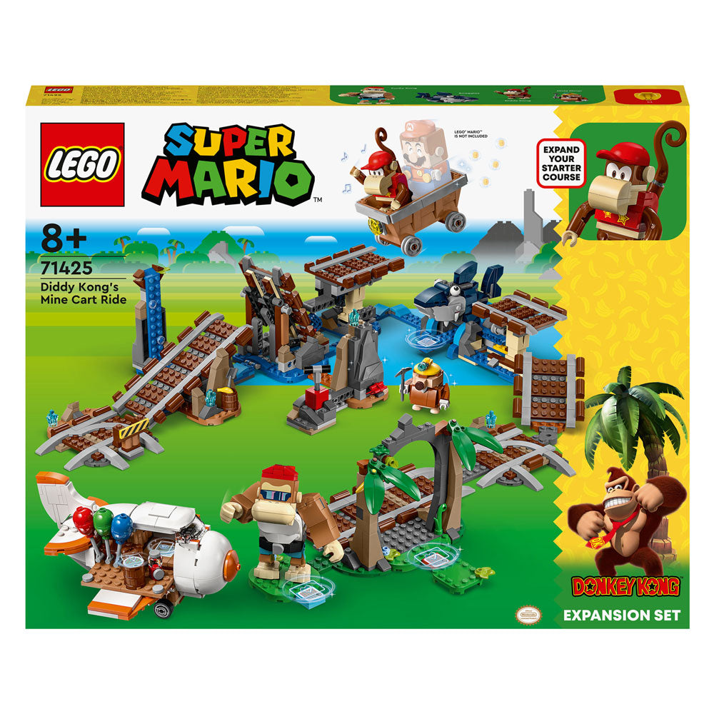 Lego super mario - uitbreidingsset: diddy kongs mijnwagenrit constructiespeelgoed (71425)