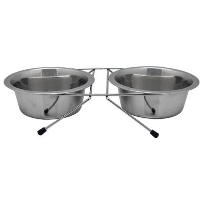Happy pet voerbak dubbel met onderstel