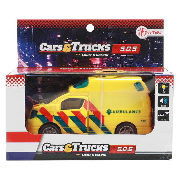 Cars Trucks Frictie Ambulance (NL) met Licht en Geluid
