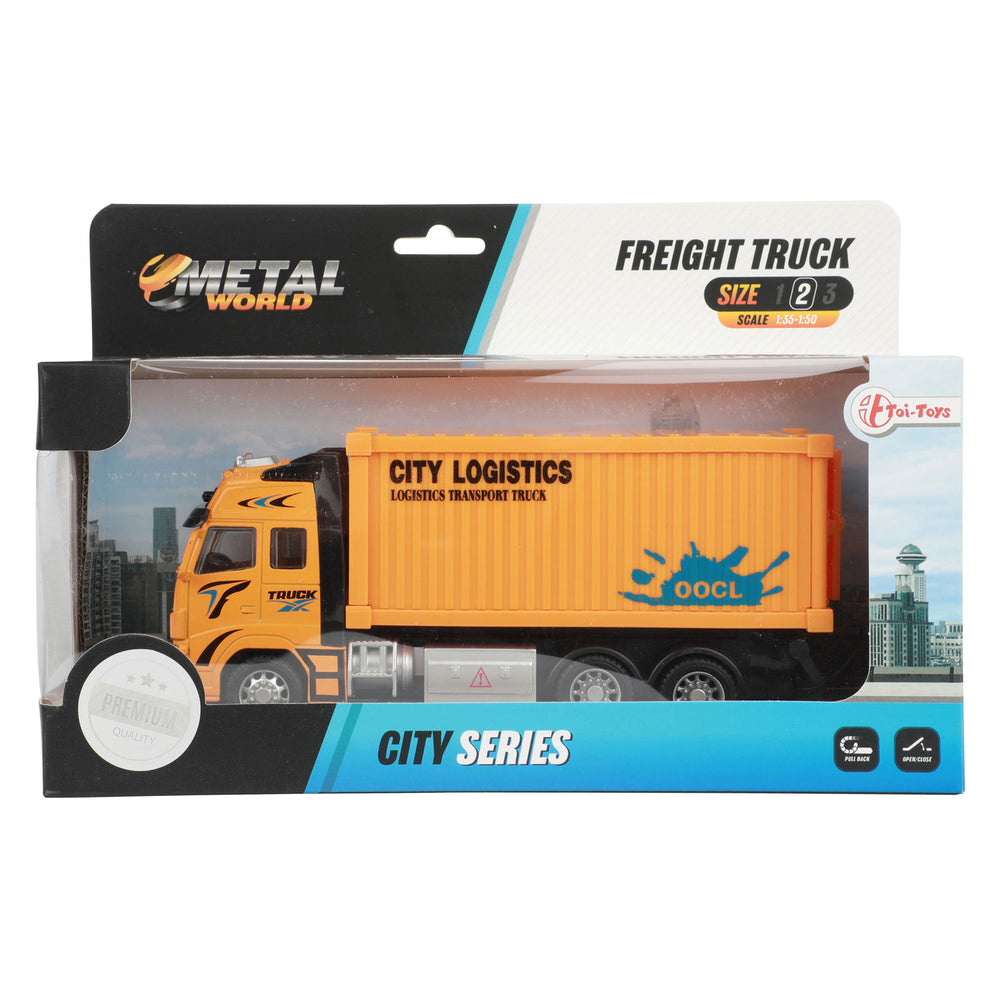 Metalen Pull-back Container Vrachtwagen 1:38