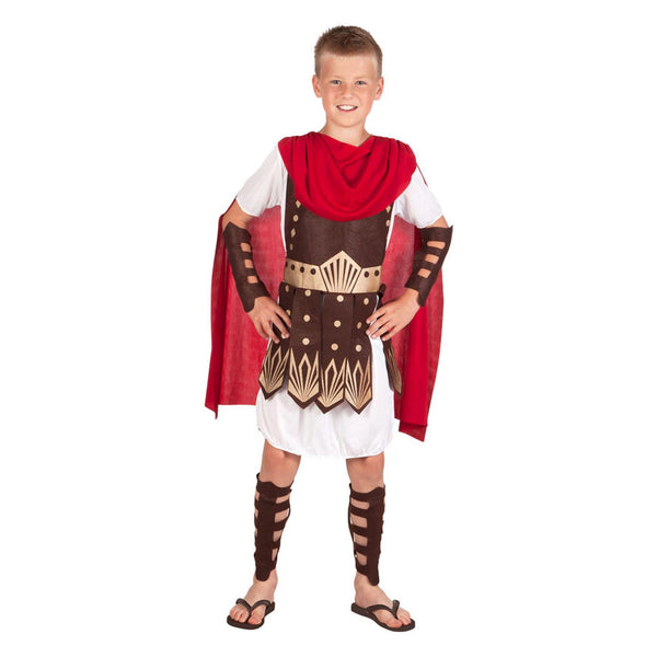 Gladiator Kostuum Junior 7 - 9 jaar Rood Bruin maat 128 140