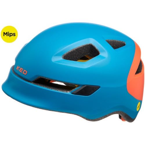 Fietshelm KED Pop Mips - medium (52-56 cm) - petrol oranje