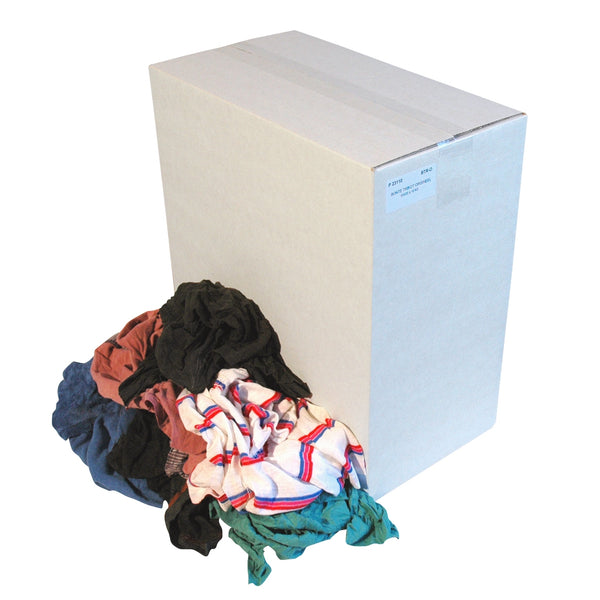 Bonte tricot poetslappen poetsdoeken dik en dun - doos á 10kg