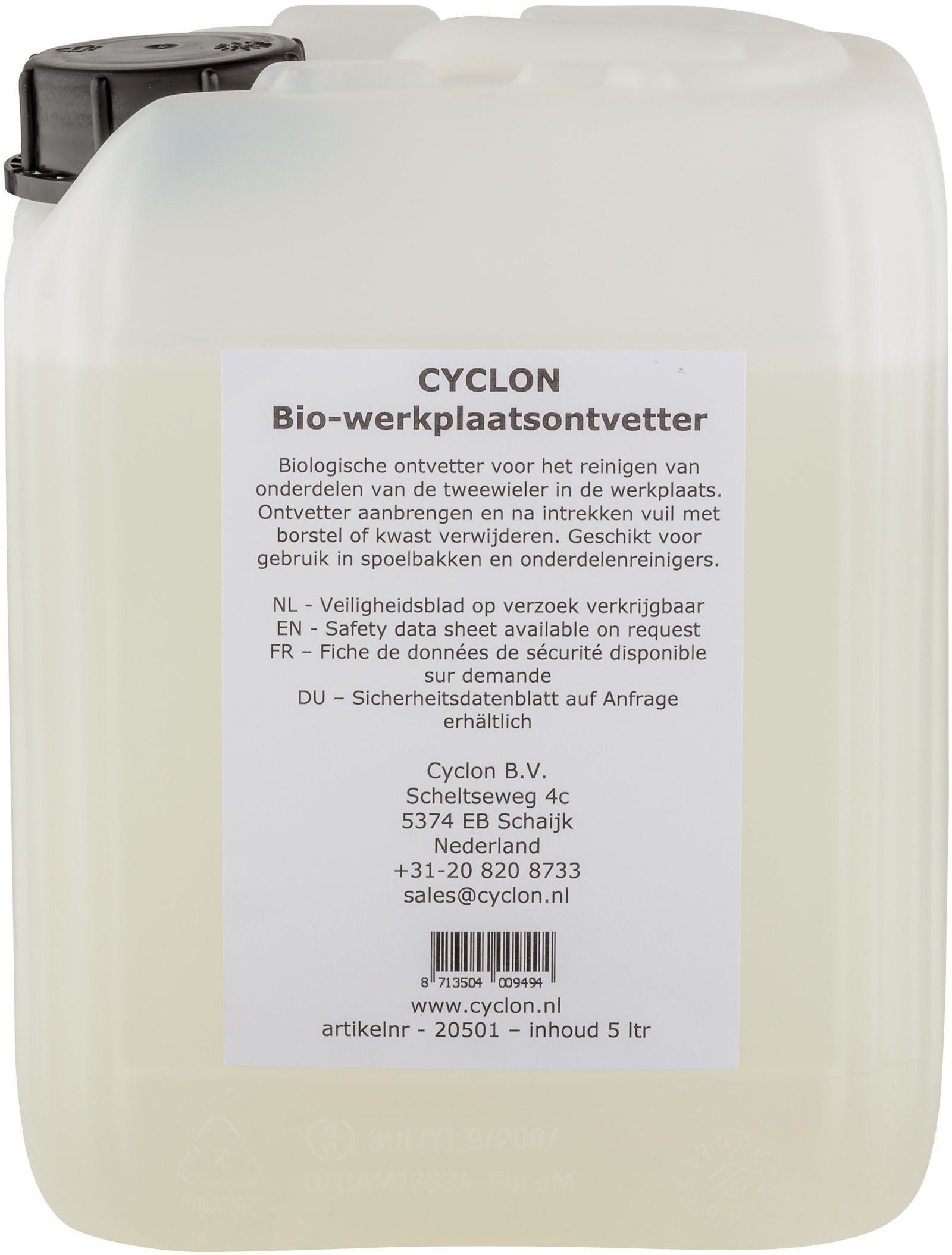 Cyclon Bio werkplaats ontvetter (5 liter)