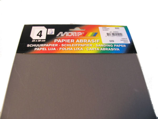 Schuurpapier HPX korrel 600 (4 stuks)