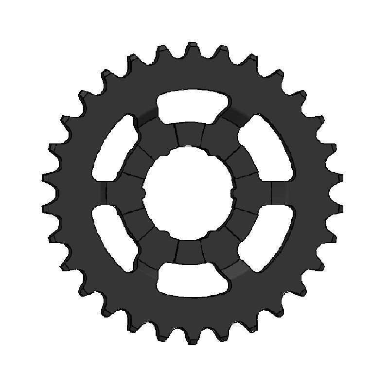 Xtrabike tandwiel 30t doorgezet 3 32 2mm